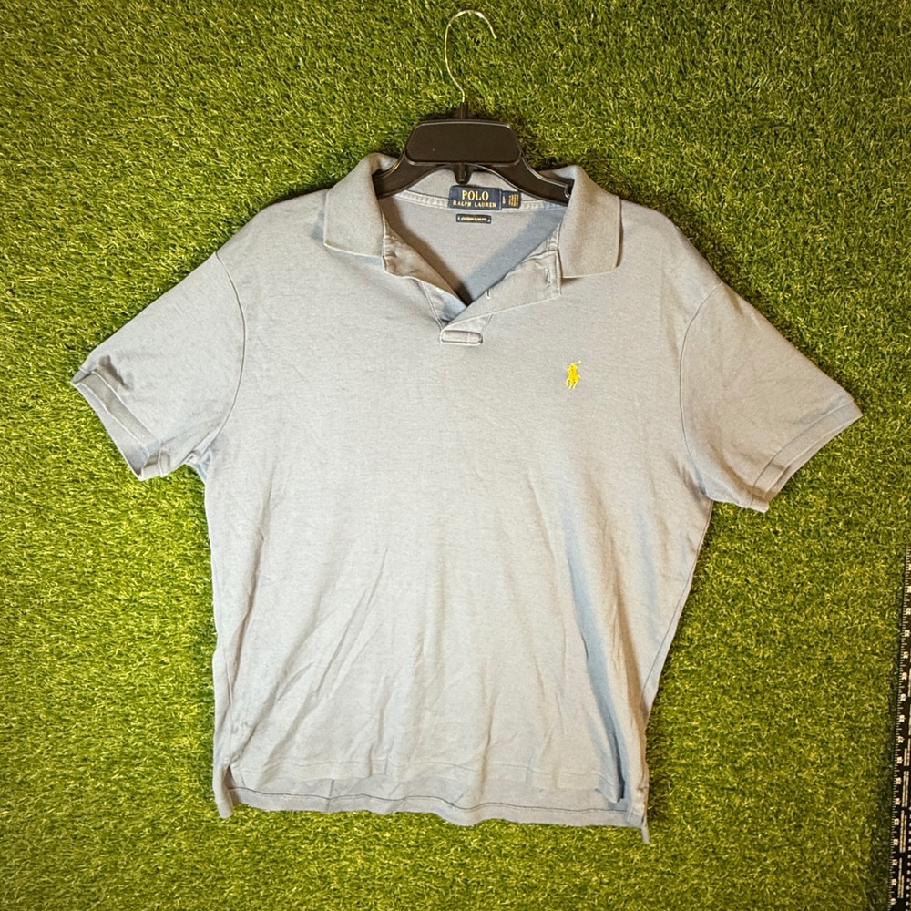 Polo Ralph Lauren Custom Slim Fit Light Blue Polo Shirt Men's Size L